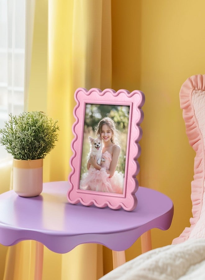 Sonefreiy إطار صور وردي من سونفري، مقاس 4×6، إطارات صور فريدة وجذابة للجدران، إطار صور ملون مقاس 4×6، عرض على الطاولة، هدية مثالية لعيد الميلاد للعائلة والجدة والأصدقاء والفتيات والنساء - Image 5